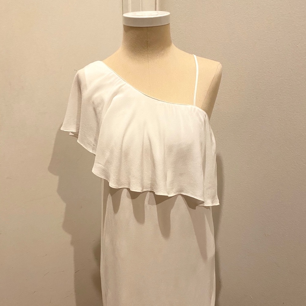 1.STATE White Ruffle Dress 2 Small - Picture 2 of 8
